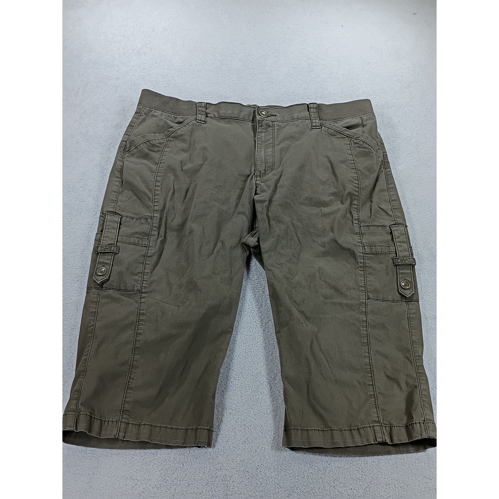 Lee Mens Relaxed Fit Mid Rise Cargo Shorts Olive Green 36 Utility Pockets